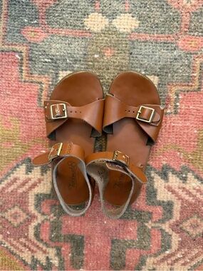 FootMates Toddler Tan Brown Double Buckle Sandals